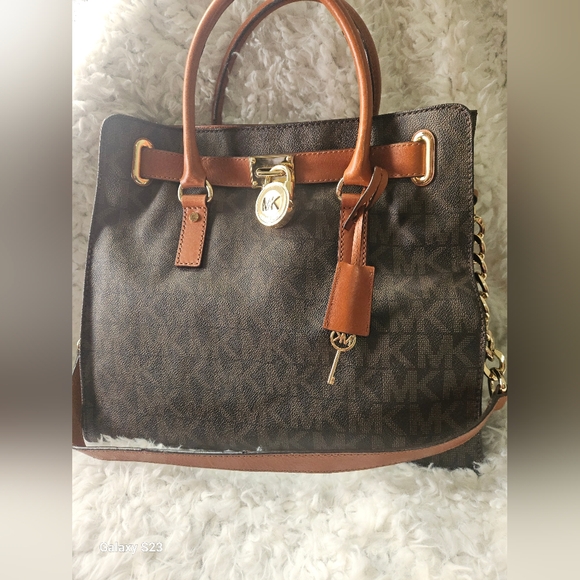 Michael Kors Handbags - Michael Kors Brown Signature Tote Bag